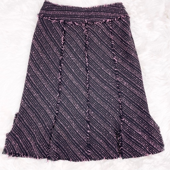 VINTAGE Vanity Fair Tweed Skirt Suit Pink And Black - Picture 11 of 16